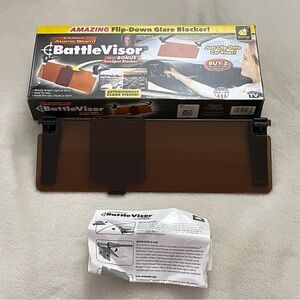 BattleVisor Flip-Down Glare Blocker with sunspot blocker